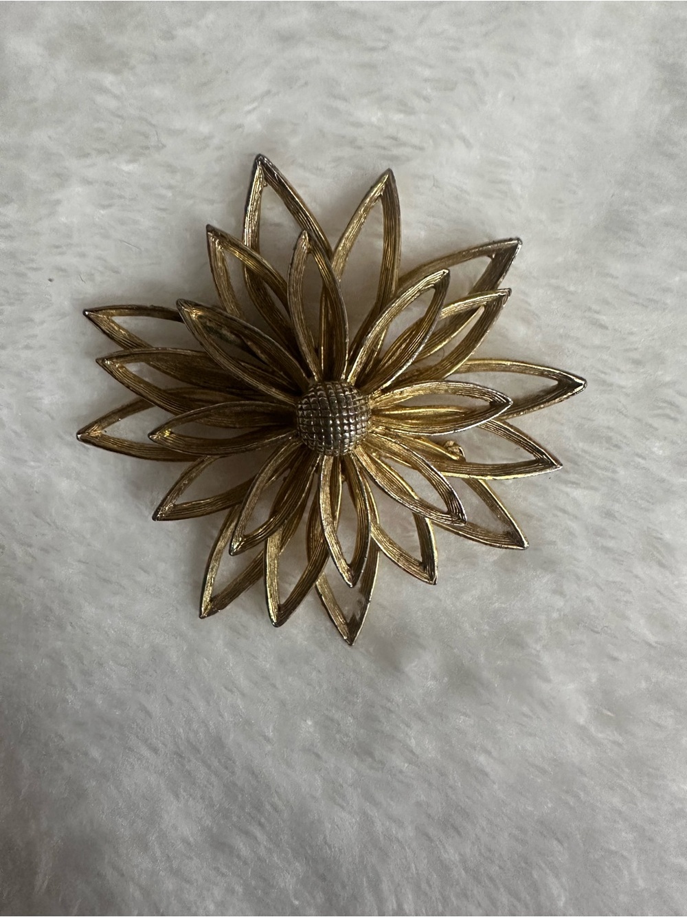 Castlecraft  Gold Floral Statement Brooch